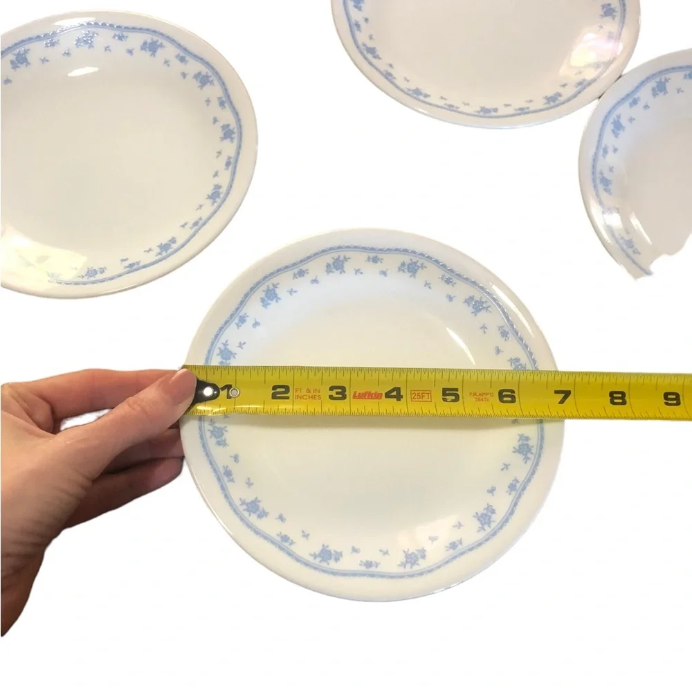 Vintage Morning Glory Pattern Set of (4) Corelle 6 3/4 Bread Plates lot #2